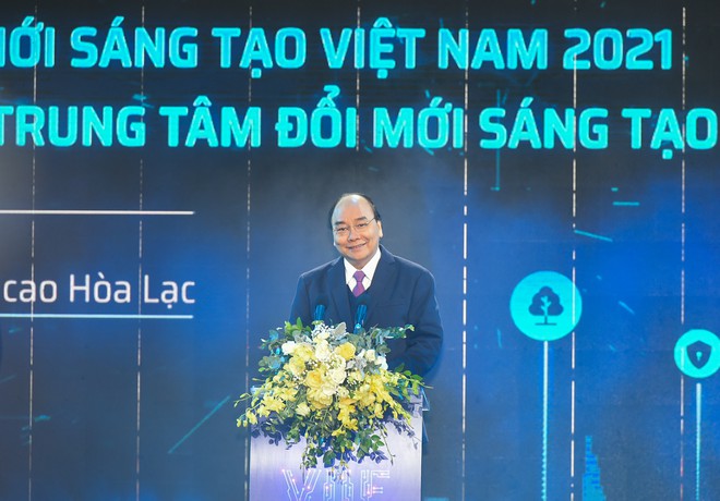Thủ tướng Nguyễn Xuân Phúc phát biểu chỉ đạo tại lễ khởi công NIC ẢNH QUANG HIẾU