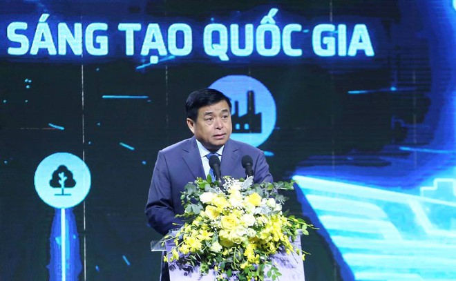 Bộ trưởng KH-ĐT Nguyễn Chí Dũng phát biểu tại lễ khởi công NIC ẢNH QUANG HIẾU