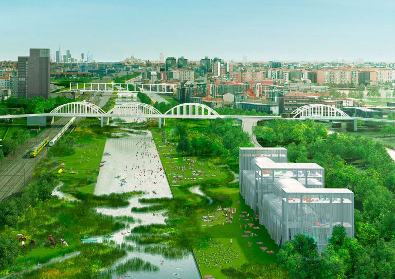 Biến hai nhà ga đường sắt thành “bộ lọc sinh thái” ở Milan.